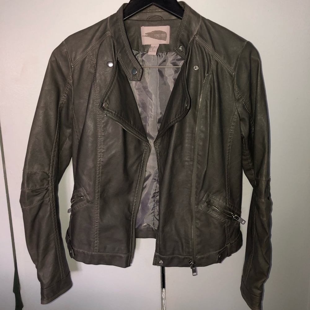 Leather Jacket - Grey